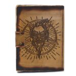 Leather Pentagon & Skull with Burns Detail Notebook (7x5") - Image 5