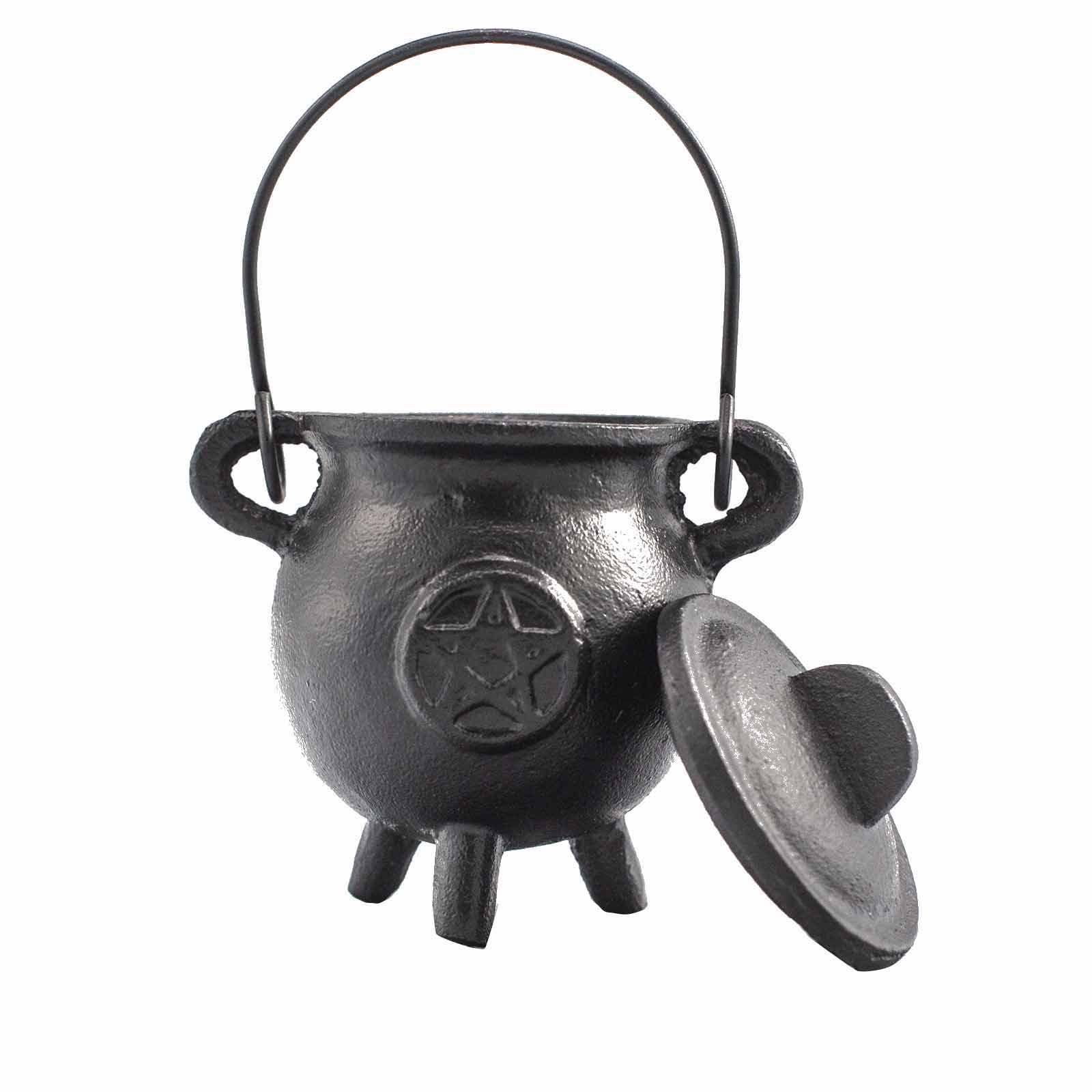 bG9jYWw6Ly9tZWRpYS85Ry9FRC82MFIzMEMxRzZSV0tFRDlHLzIzMWE3N2JhLmpwZWc-2.jpg Cast Iron Cauldron with Pentagon 6.5x13cm - Image 1