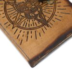 Leather Pentagon & Skull with Burns Detail Notebook (7x5") - Image 7