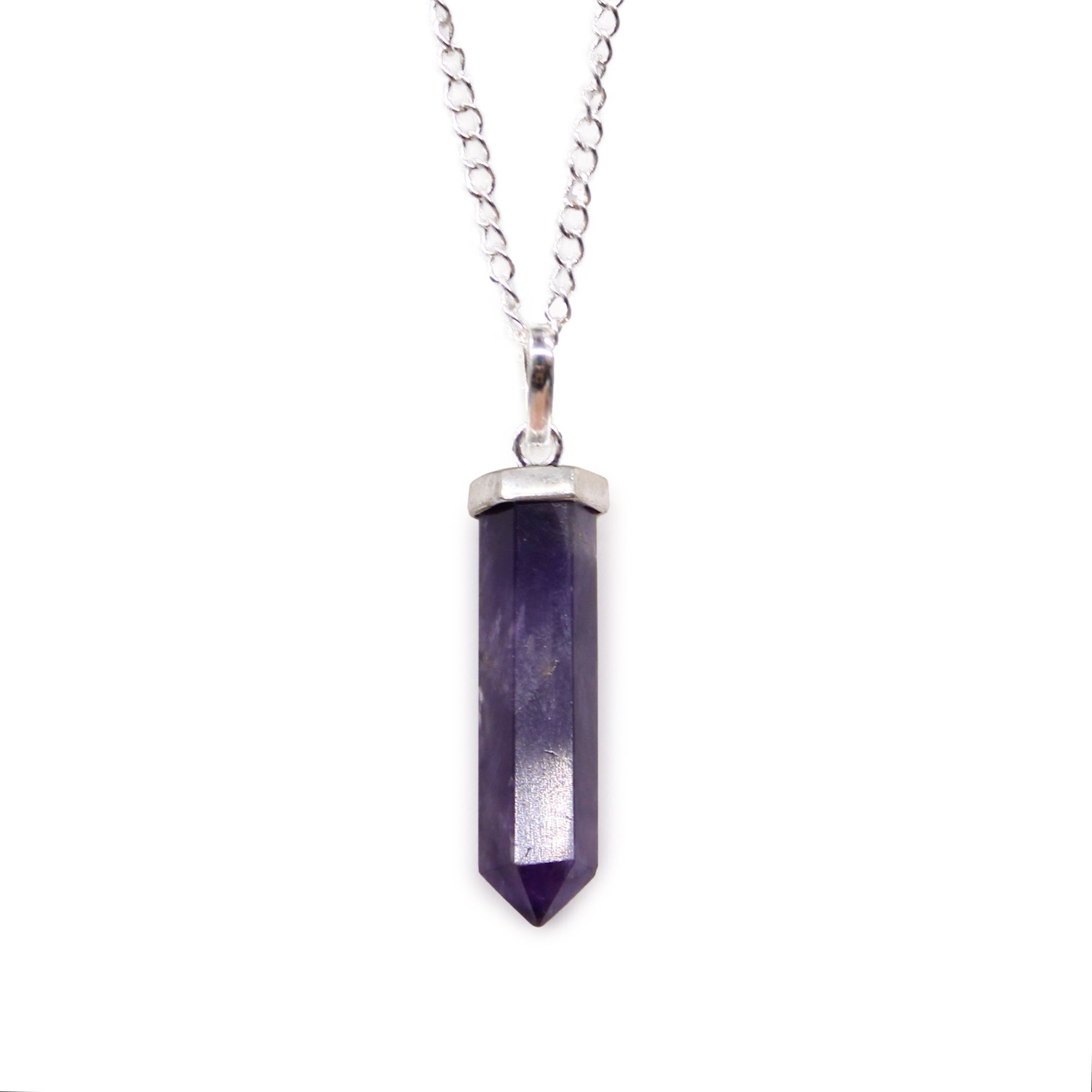 bG9jYWw6Ly9tZWRpYS85Si9KQy82MFIzMEMxRzZSUktKQzlKLzBiZjYzN2IxLmpwZWc-2.jpg Gemstone Classic Point Pendant - Amethyst - Image 1