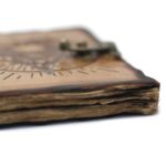 Leather Pentagon & Skull with Burns Detail Notebook (7x5") - Image 8