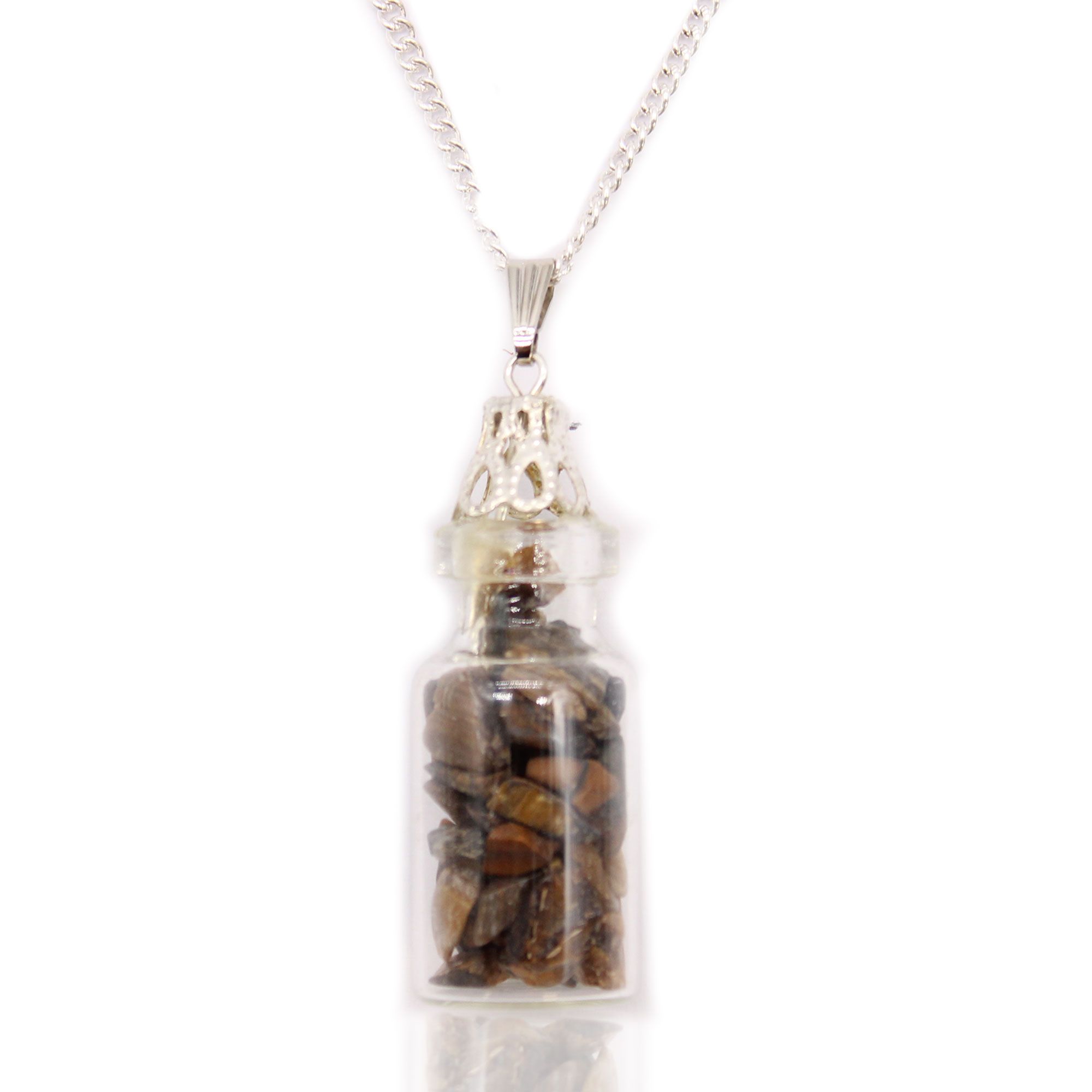 bG9jYWw6Ly9tZWRpYS85Sy84RS82MFIzMEMxRzZSVks4RTlLLzg1MTc1ZGZlLmpwZWc-3.jpg Bottled Gemstones Necklace - Tiger Eye - Image 1