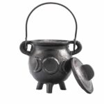 Cast Iron Cauldron with Triple Moon 6.5x13cm - Image 2