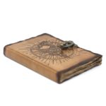Leather Pentagon & Skull with Burns Detail Notebook (7x5") - Image 9