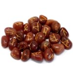 Runes Stone Set in Pouch- Red Aventurine - Image 2