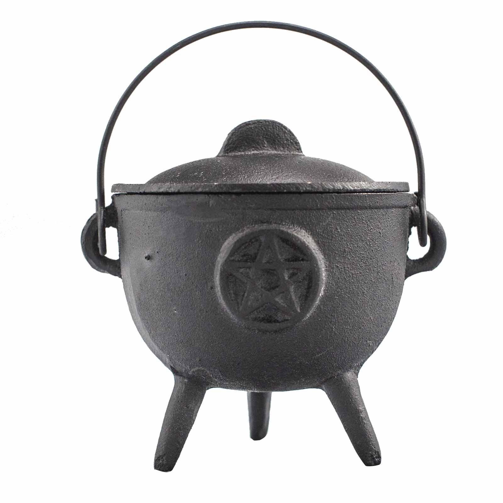 bG9jYWw6Ly9tZWRpYS85Ti9FRC82MFIzMEMxRzZSV0tFRDlOL2VlOWQwODZkLmpwZWc-1.jpg Cast Iron Cauldron with Pentagon 11x13cm - Image 1