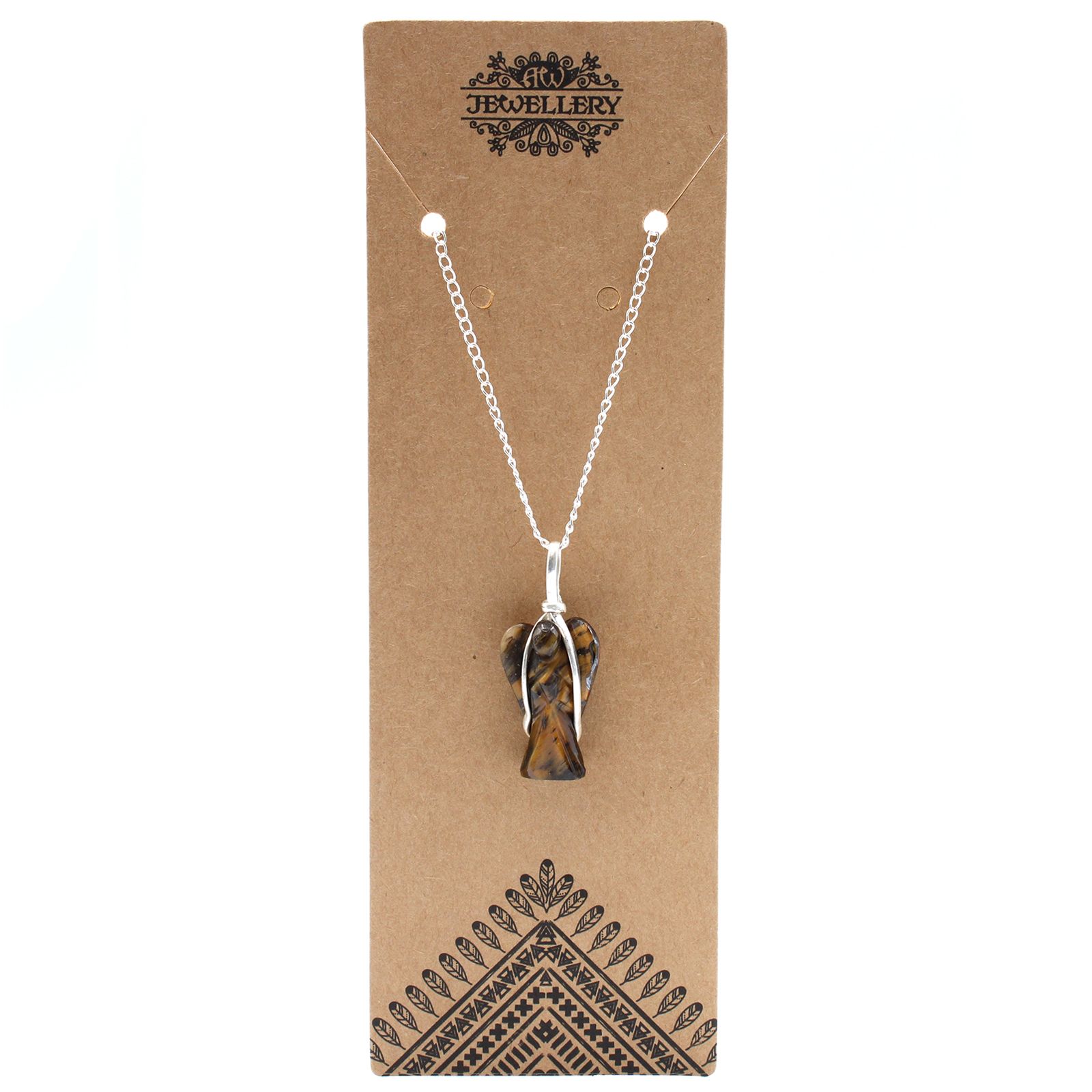 bG9jYWw6Ly9tZWRpYS85UC9KRS82MFIzMEMxRzZSUktKRTlQLzAwMmU1MWMwLmpwZWc-2.jpg Gemstone Guardian Angel Pendant - Tiger Eye - Image 1