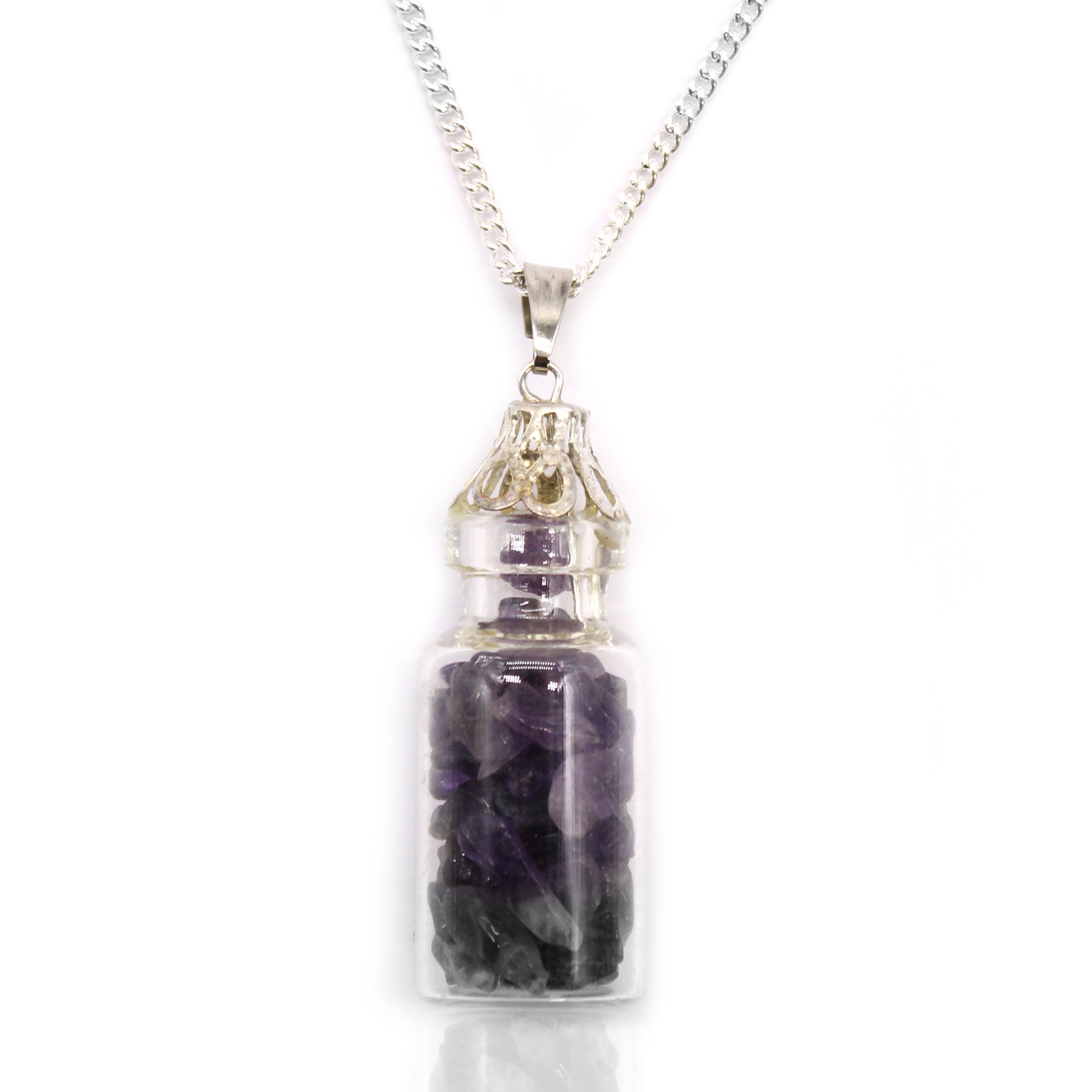 bG9jYWw6Ly9tZWRpYS85US84RS82MFIzMEMxRzZSVks4RTlRL2M0NjhjODFlLmpwZWc-4.jpg Bottled Gemstones Necklace - Amethyst - Image 1