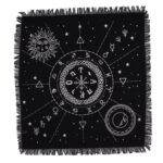 Esoteric Fringed Altar Cloth -  Moon & Sun Chart - Image 2