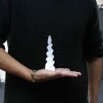 Selenite Spiral Unicorn Horn Tower - 15 cm - Image 4