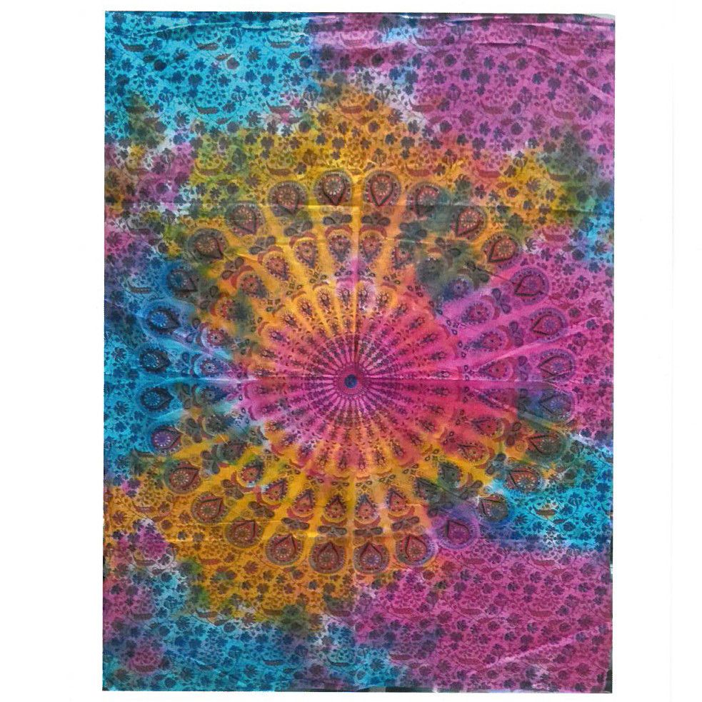 bG9jYWw6Ly9tZWRpYS8xRy9FQy82MFIzMEMxRzZNVEtFQzFHLzFiODVlOTIyLmpwZWc-1.jpg Cotton Wall Art - Round Mandala - Image 1