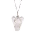Gemstone Guardian Angel Pendant - Rock Quartz - Image 2