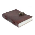 Leather World Map & Stitching Notebook (7x5") - Image 3