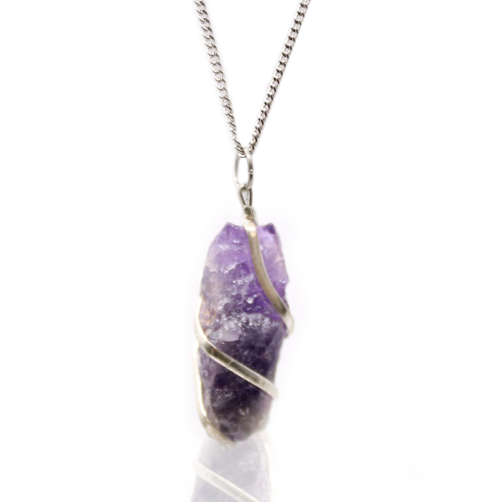 bG9jYWw6Ly9tZWRpYS8xSC84RS82MFIzMEMxRzZSVks4RTFILzJlOTY1N2Q5LmpwZWc-3.jpg Cascade Wrapped Gemstone Necklace - Rough Amethyst - Image 1