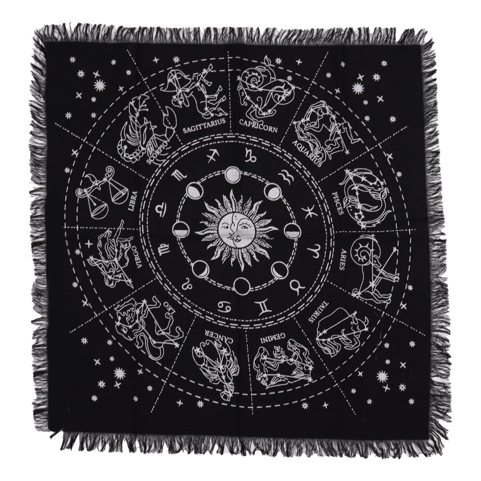 bG9jYWw6Ly9tZWRpYS8xSC8wQy82MFIzMEMxRzZXVDMwQzFILzE0YzVmNTQ2LmpwZWc-2.jpg Esoteric Fringed Altar Cloth - Horoscope - Image 1