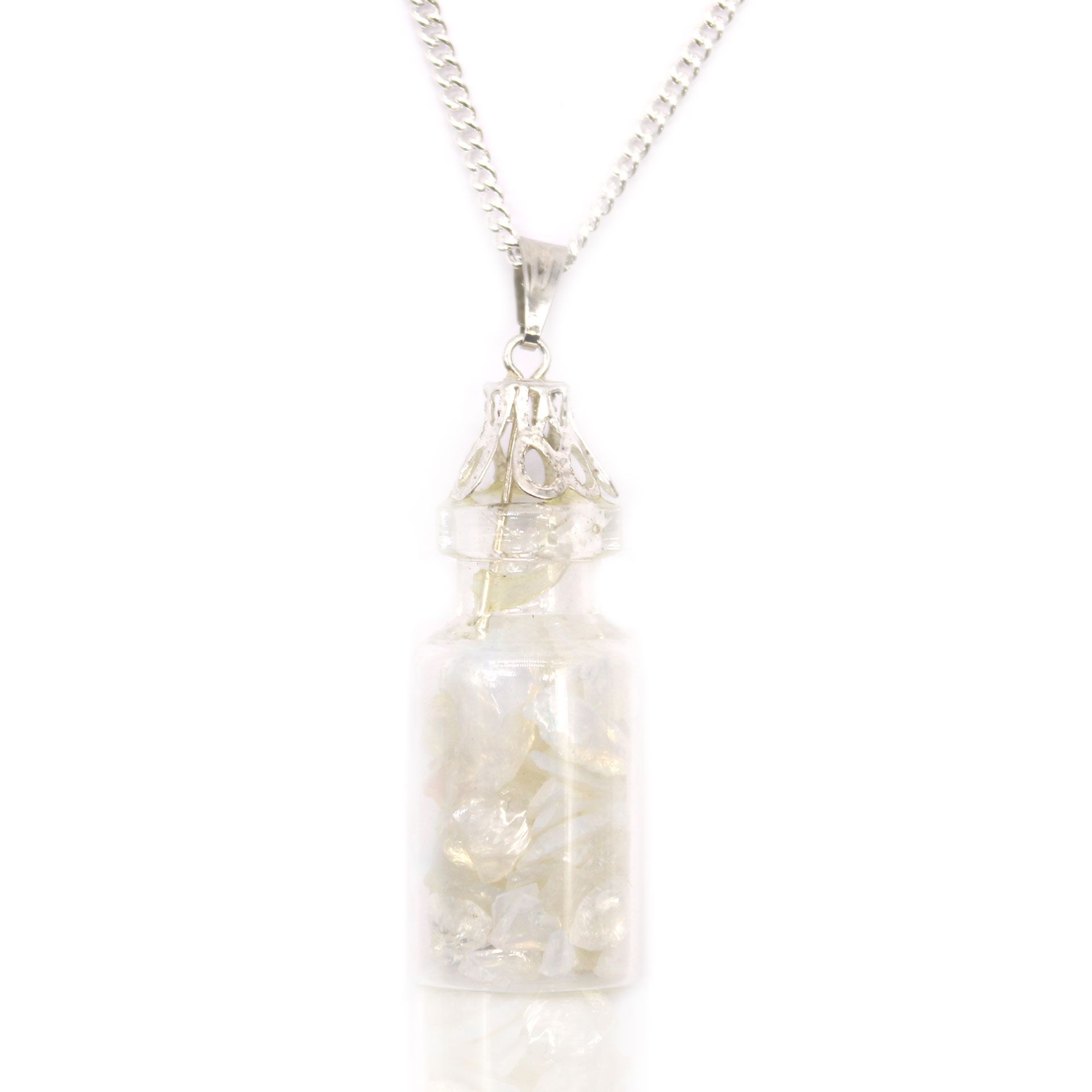 bG9jYWw6Ly9tZWRpYS8xSi9BQy82MFIzMEMxRzZSVktBQzFKLzQ2ZmIyYzIxLmpwZWc-1.jpg Bottled Gemstones Necklace - Opalite - Image 1