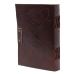Leather World Map & Stitching Notebook (7x5") - Image 2