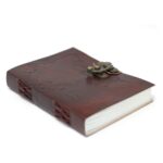 Leather World Map & Stitching Notebook (7x5") - Image 5