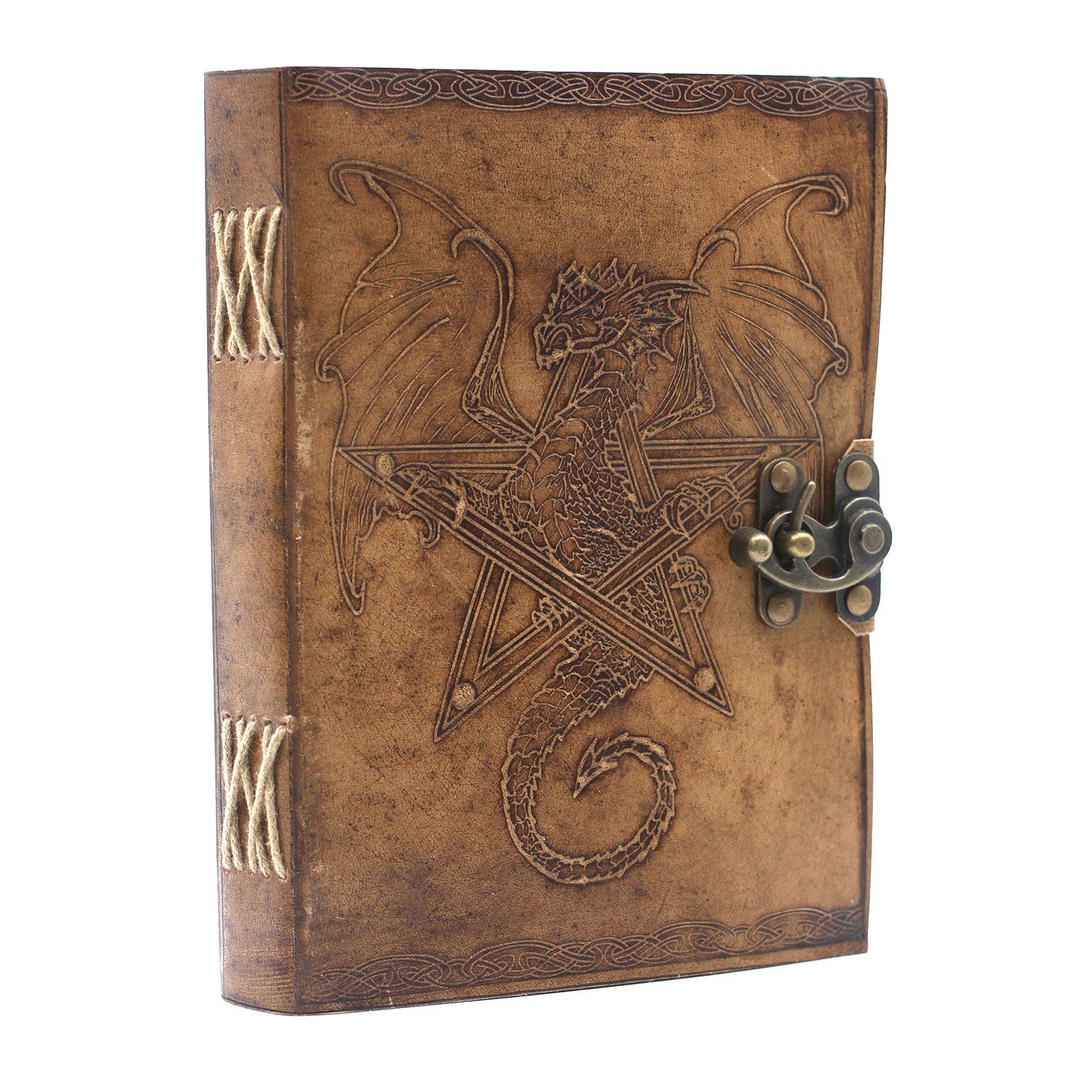 bG9jYWw6Ly9tZWRpYS8xTi8yRS82MFIzMEMxRzZNVjMyRTFOLzhmY2JjMzQ5LmpwZWc-1.jpg Leather Dragon Notebook (6x8") - Image 1
