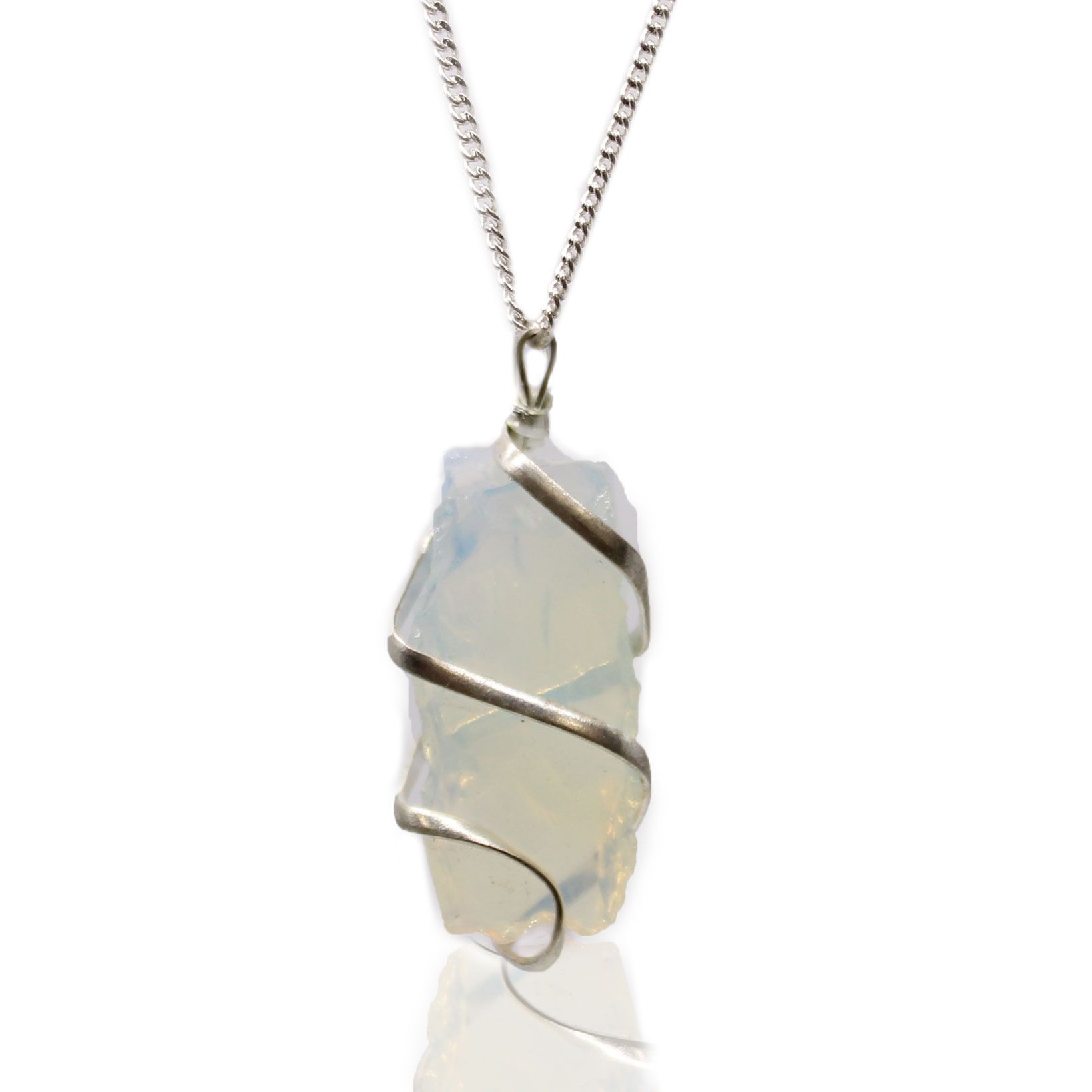 bG9jYWw6Ly9tZWRpYS8xUC84RS82MFIzMEMxRzZSVks4RTFQL2NmN2YyYjhiLmpwZWc-2.jpg Cascade Wrapped Gemstone Necklace - Rough Opalite - Image 1