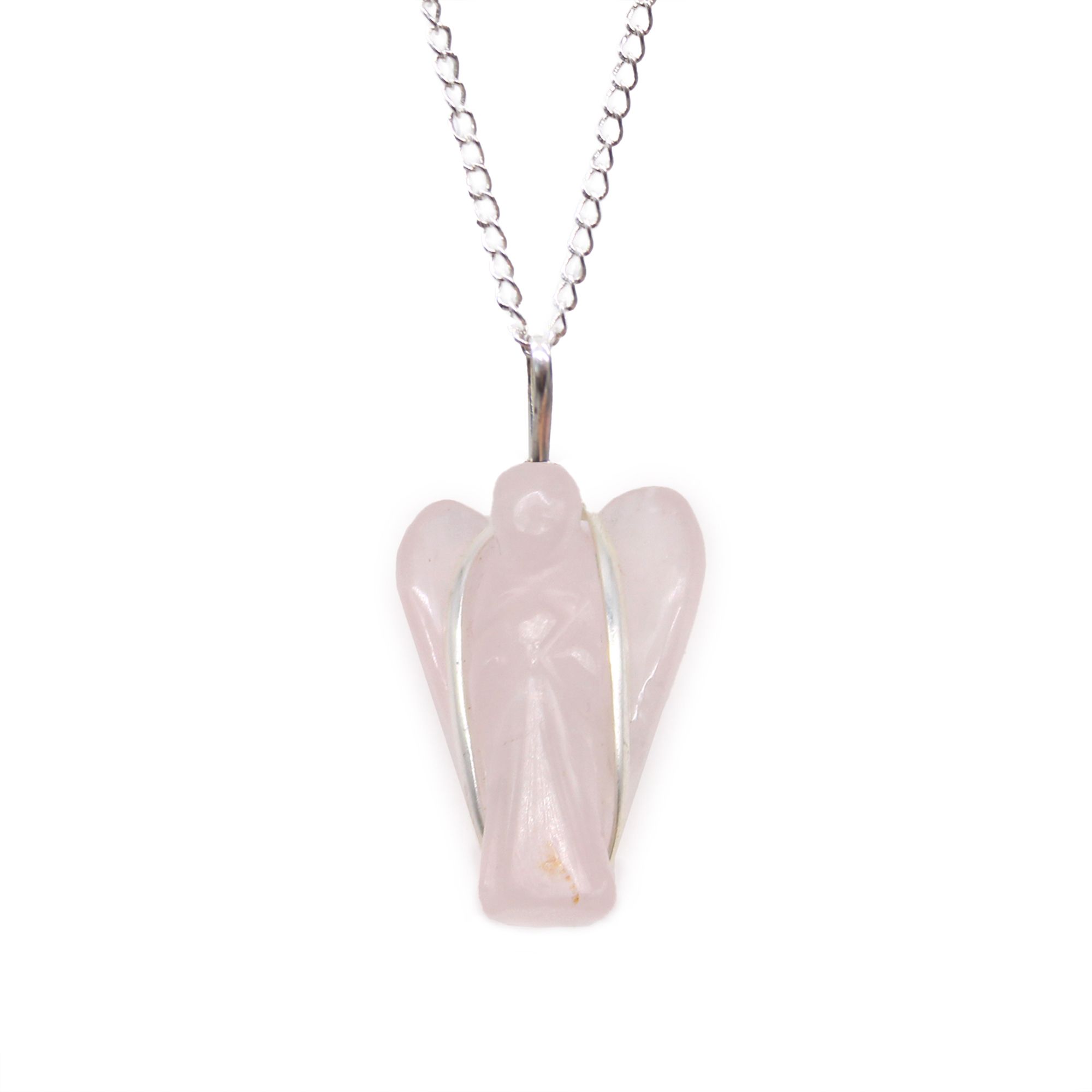 bG9jYWw6Ly9tZWRpYS8xUy9KRS82MFIzMEMxRzZSUktKRTFTL2MzM2NkOWJkLmpwZWc-2.jpg Gemstone Guardian Angel Pendant - Rose Quartz - Image 1