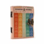 Leather Seven Chakra Colours Deckle-edge Notebook - Image 3
