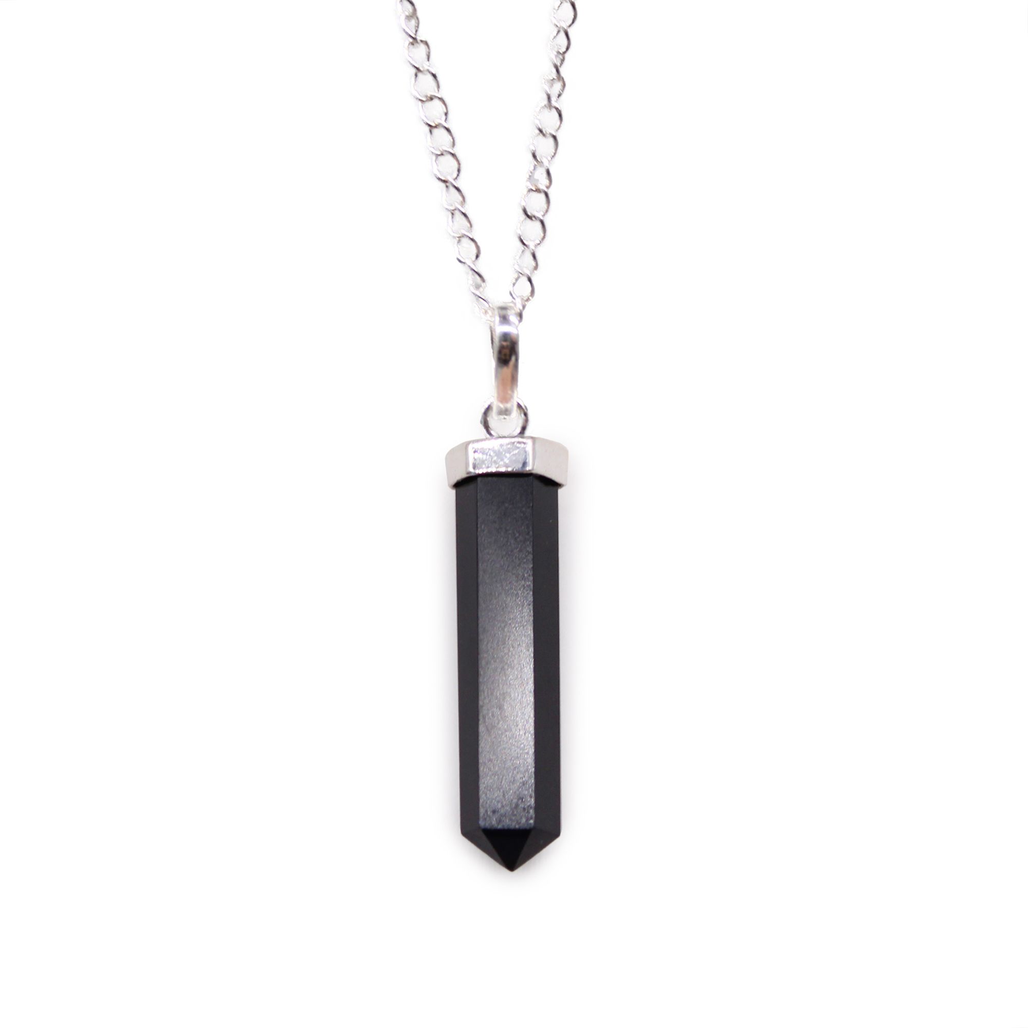 bG9jYWw6Ly9tZWRpYS9ISy9KQy82MFIzMEMxRzZSUktKQ0hLL2Y3MjVkNDA0LmpwZWc-2.jpg Gemstone Classic Point Pendant - Black Agate - Image 1