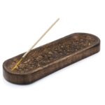 Large Incense Tray 30x10cm - Flower Design - Image 2