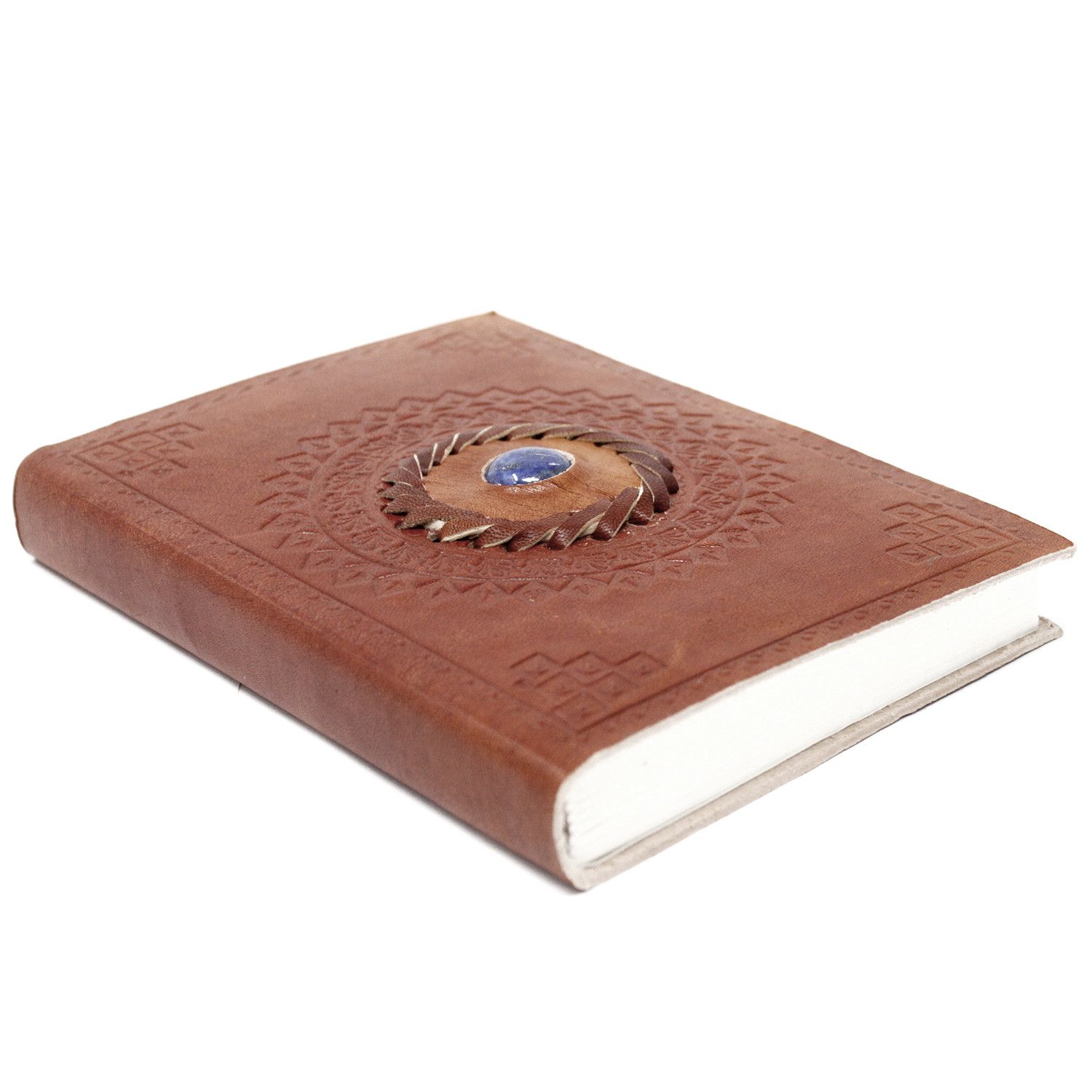bG9jYWw6Ly9tZWRpYS9IUC8yRC82MFIzMEMxRzZNVjMyREhQL2ZjMTk5MzFmLmpwZWc-2.jpg Leather Lapis Notebook (7x5") - Image 1