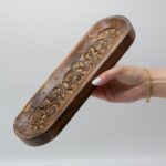 Large Incense Tray 30x10cm - Flower Design - Image 3