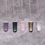 Gemstone Flat Pencil Pendant - Rock Quartz - Image 3