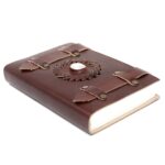 Leather Moonstone with Belts Notebook (6x4") - Image 2