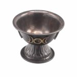 Antique Copper Ritual Chalice Triple Moon 10x8cm - Image 2