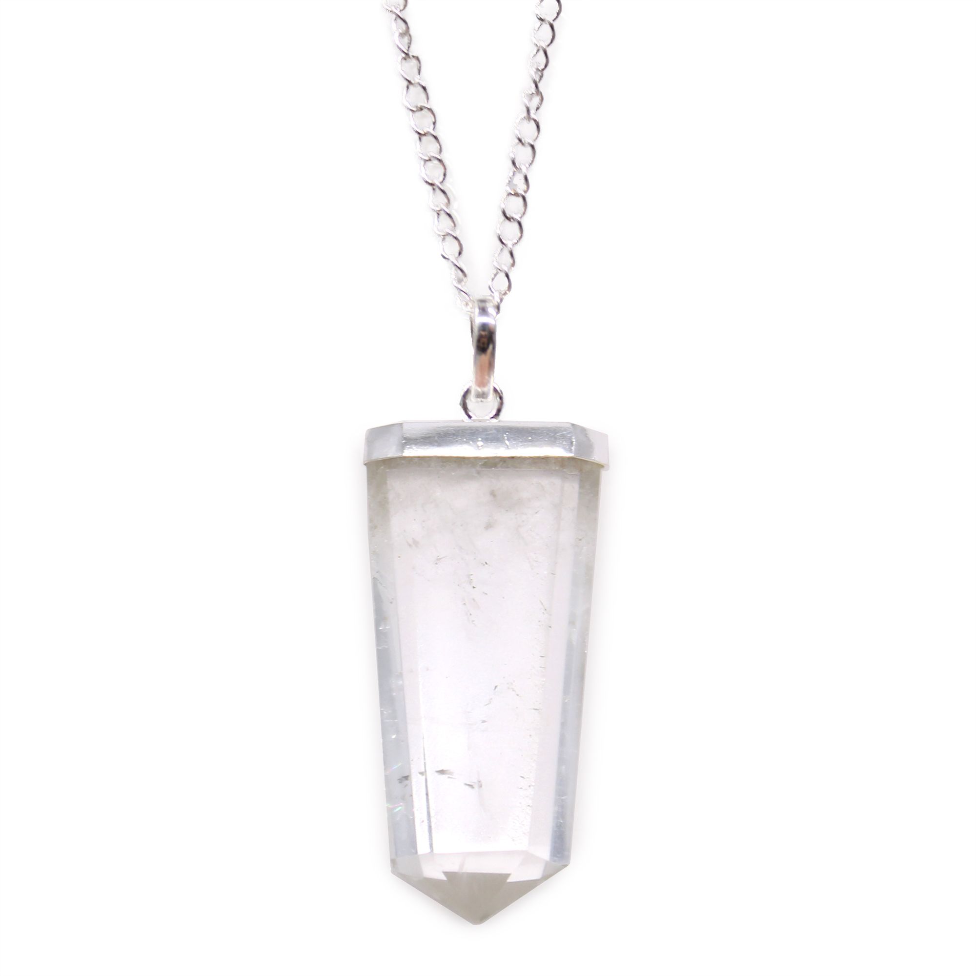 bG9jYWw6Ly9tZWRpYS9IUi9KQy82MFIzMEMxRzZSUktKQ0hSLzM2NmM3YzAxLmpwZWc-2.jpg Gemstone Flat Pencil Pendant - Rock Quartz - Image 1