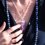 Gemstone Flat Pencil Pendant - Amethyst - Image 2