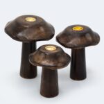 Set of 3 Flat Incense Cone Mushrooms (13cm 12cm 11cm) - Image 4