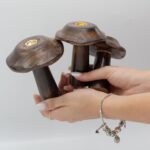 Set of 3 Flat Incense Cone Mushrooms (13cm 12cm 11cm) - Image 5