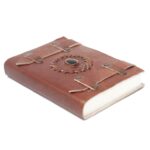Leather Black Onyx with Belts Notebook (6x4") - Image 2