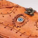 Light Brown Tan Book - Evil Eye Decor - 160 Deckle Edges Pages - 17x12.5cm - Image 2