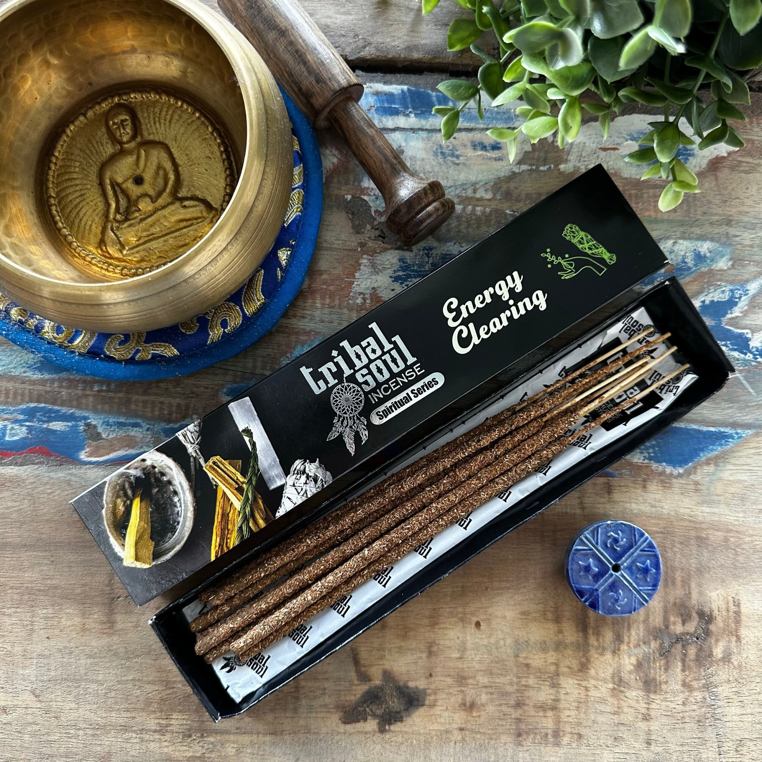 bG9jYWw6Ly9tZWRpYS9TSi9KQy82MFIzMEMxRzZSVzNKQ1NKLzY0NGQ4MDRlLmpwZWc-3.jpg Tribal Soul Spiritual Incense Sticks and Ceramic Holder - Energy Clearing - Image 1