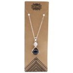 Gemstone Healing Hands Pendant - Black Agate - Image 2