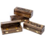 Incense Cone Smoke Box 6" - Mango Wood - Image 2