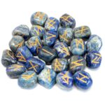 Runes Stone Set in Pouch - Lapis - Image 2