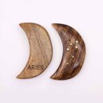 Engraved and Brass Zodiac Sign Incense Burner - Moon - Image 9