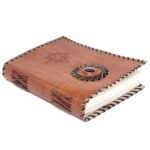 Leather Black onyx & Compas Notebook (7x5") - Image 2