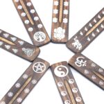 Carved Mango Wood Ashcatcher With Burnt Finish