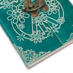 Leather Green Peace with Lock Notebook (7x5") - Image 7