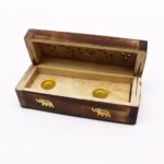 Incense Cone Smoke Box 6" - Mango Wood - Image 5