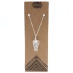 Gemstone Guardian Angel Pendant - Rock Quartz - Image 3