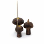 Set of 3 Incense Cone Mushrooms ((10cm 9cm 8cm) - Image 3